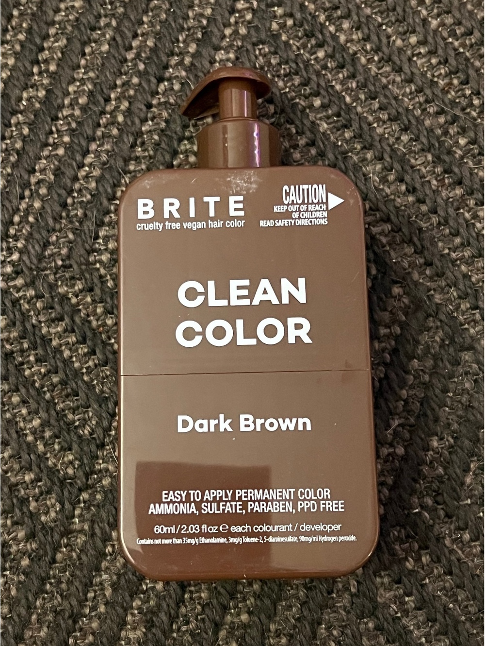 BRITE Clean Color Dark Brown Permanent Hair Color Vegan Ammonia PPD Paraben Free